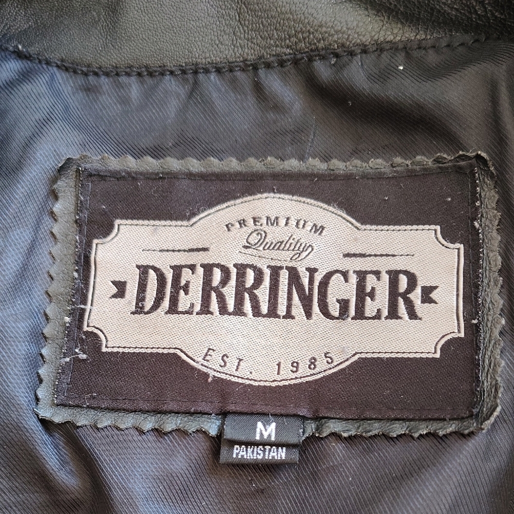 Derringer Real Black Leather Jacket for Women - Picture 2 of 8